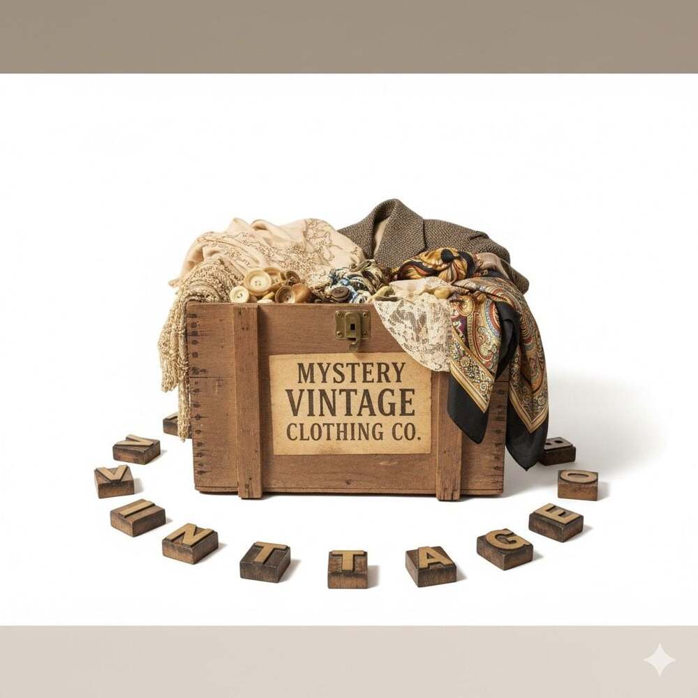 Vintage MYSTERY Clothing Box 12 piece! Women’s Grab Bag 70’s 80’s 90’s Y2K